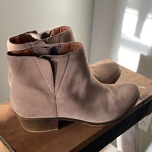 Lucky Brand Taupe Ankle Booties
